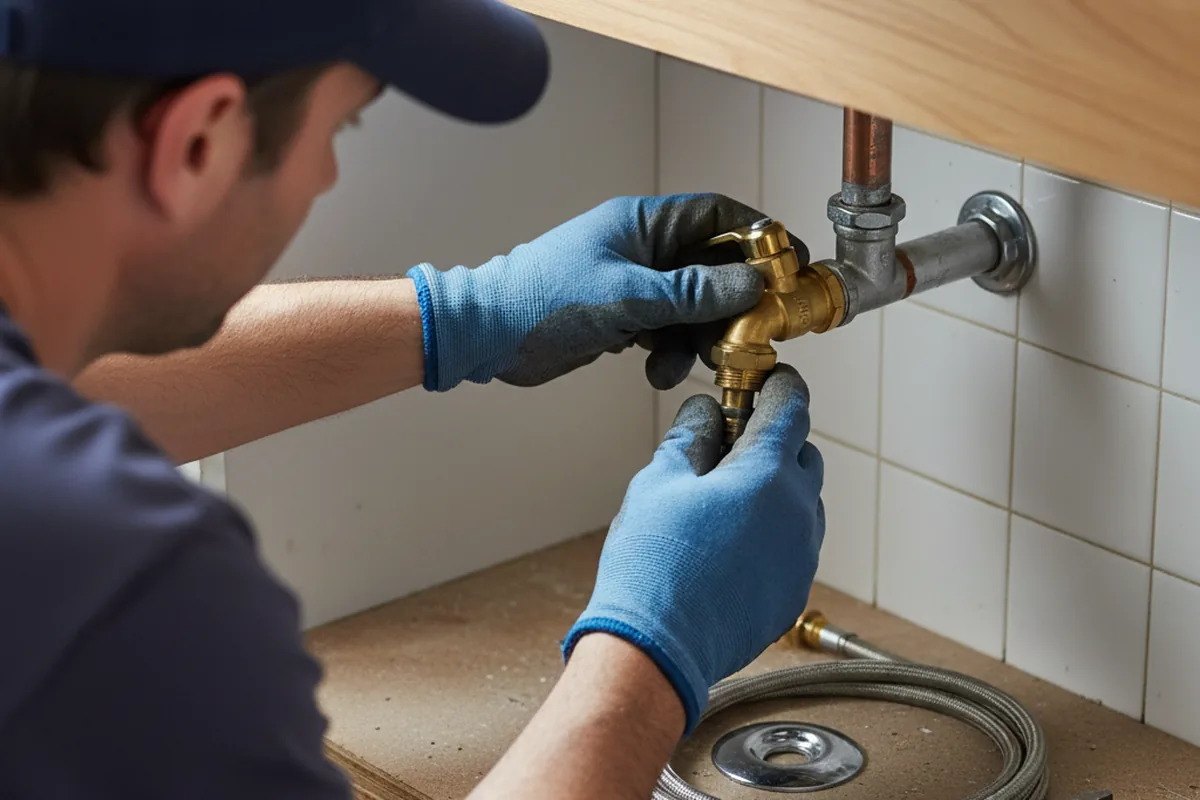 Shutoff valve and fitting work during Faucet and Fixture Repair in Bells
